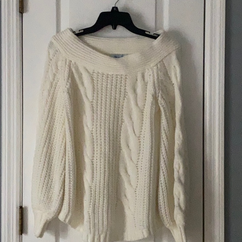 Boutique chunky off the shoulder sweater